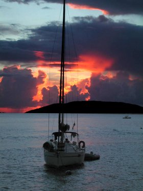 Beneteau 322 at Sunset