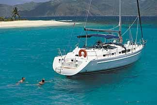 Beneteau 402 Anchored