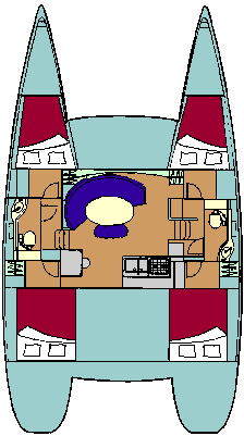 Lagoon 38 Layout